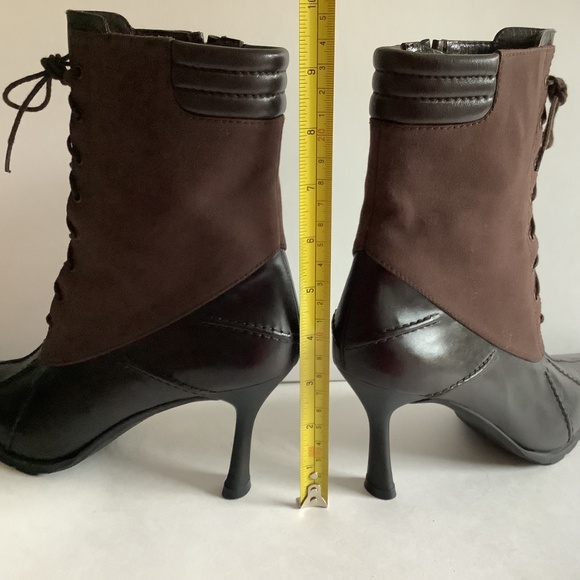 Stuart Weitzman Boots Womens 8 AA Brown Leather Witch Cosplay Steampunk NWOB - Picture 9 of 9